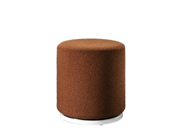 CEOT-000 (Terracotta Faux Sheep Fur) | Marche Swivel Ottoman -- Trade Show Rental Furniture